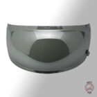 BILTWELL Gringo S "Matt schwarz" Chrome Bubble Shield TITAN with Charcoal Metallic Stripes - ECE & DOT